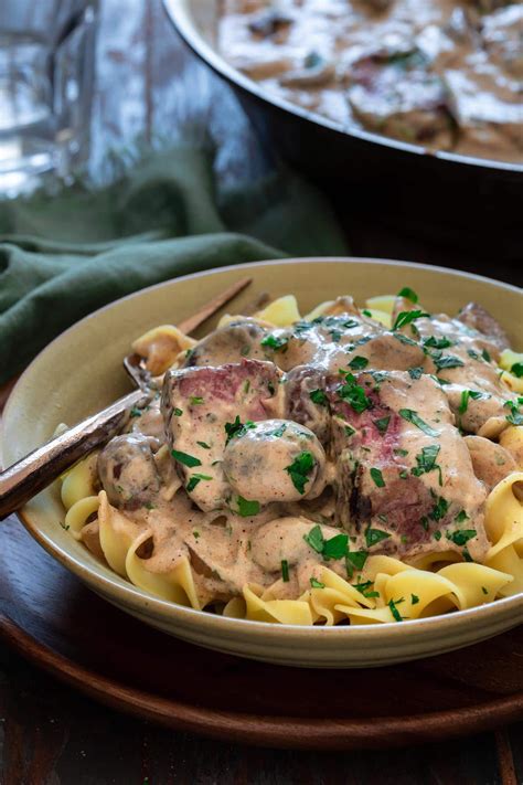Garnish with parsley and serve with pappardelle pasta or recipe tips. Classic Beef Stroganoff | www.oliviascuisine.com | A ...