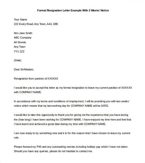 It has been a pleasure working with you and the team. Resignation Letter Template 2 Month Notice Ten Quick Tips ...
