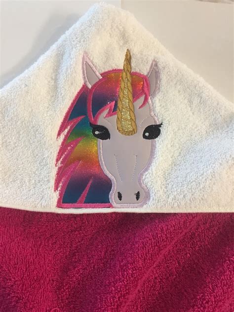 Unicorn Hooded Towel Unicorn Peeker Hooded Bath Towel