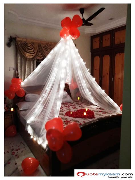 Romantic room decoration for anniversary surprise | Romantic room