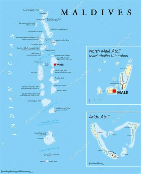 Mapa Político De Maldivas Stock Vector By ©furian 117008202