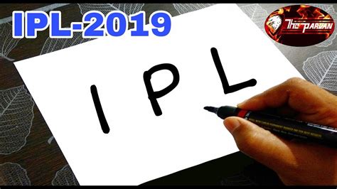 Ipl 2019 How To Turn Words Ipl Into Cartoon Drawing Ipl Trophy