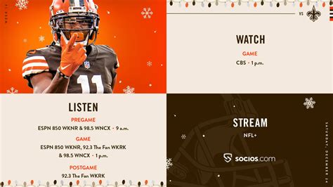 How To Watch Cleveland Browns Vs New Orleans Saints On Dec 25 2022