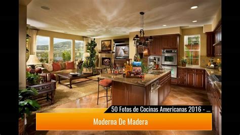 Una cocina, tal vez la más moderna de todas las que veremos aquí, con una mesa. +50 Cocinas americanas con ideas para decorar - YouTube