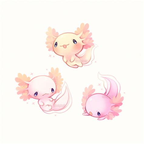 These small little dudes are critically endangered and are only in a few lakes in mexico. smiles and tears | Cute animal drawings, Cute art, Kawaii ...