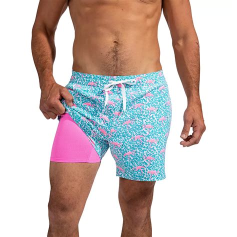 Chubbies Mens Domingos Are Flamingos Lined Stretch Swim Trunks 55 In Academy