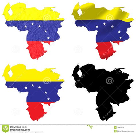 Bandera De Venezuela Sobre Mapa Stock De Ilustración Ilustración De