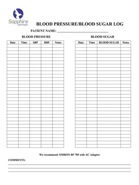 BLOOD PRESSURE BLOOD SUGAR LOG Fill And Sign Printable Template Online US Legal Forms