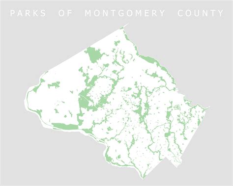 Montgomery County Md Parks Map Poster Etsy Uk
