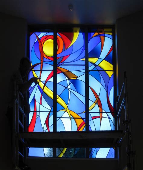 Hand Painted Contemporary Church Windows