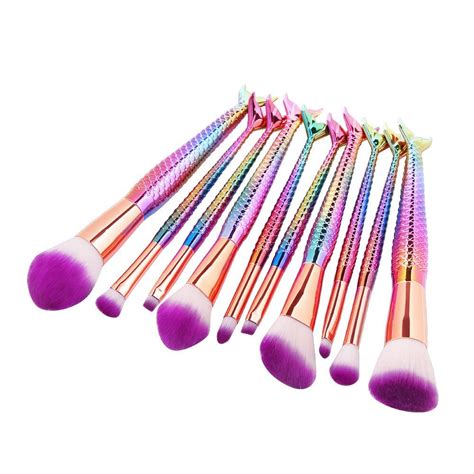 these look so beautiful 10pcs mermaid makeup brush set mylitter one deal at a time