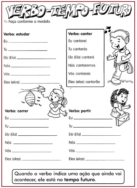verbo2 Atividades verbos Atividades de gramática