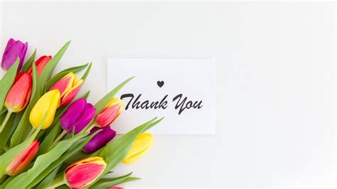 Download Wallpaper 1920x1080 Thank You Words Inscription Tulips