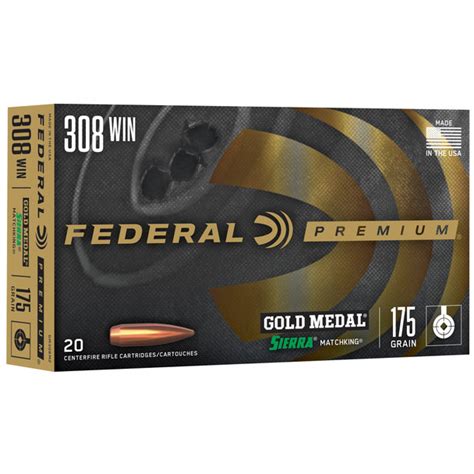 Federal Gold Metal 308 Win 175gr Bthp 20rd Bauer Precision