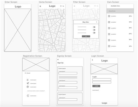 Sketch Wireframe Challenge One Thing At A Time Of Black And By