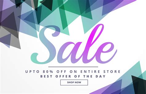Abstract Geometric Sale Banner Design Template For Promotion Download