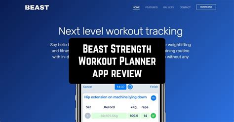 Get better, stronger, faster, harder with muscle booster workout planner! Beast Strength Workout Planner App Review - App pearl ...