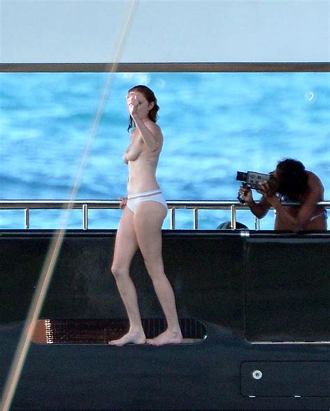 Model Lily Cole Nude Tits On A Yacht In St Barts Scandal