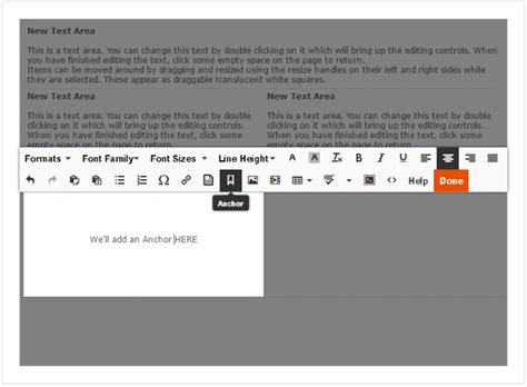 An anchor link (or page jump) is a special url that takes you to a specific place on a page. Add HTML Anchors on your web pages with the InstantPro ...