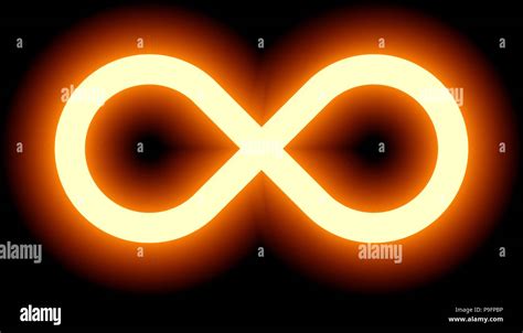 Infinity Symbol Orange Light Color Tint Glow With Transparency Eps 10