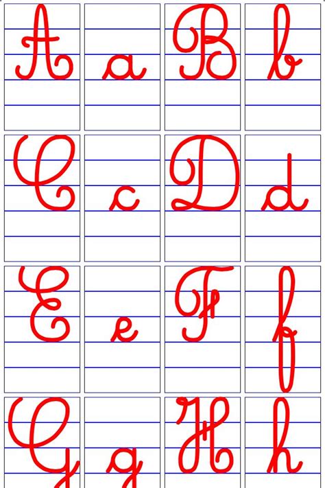 El Abecedario En Letra Cursiva Mayuscula Y Minuscula Para Imprimir Cursive Alphabet Cursive