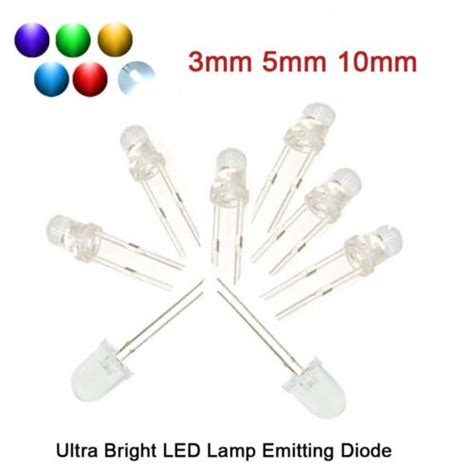 3510mm Ultra Bright Led Lamp Emitting Diode Redbluegreenwhite