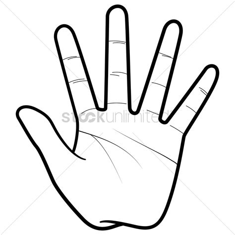 Hand Palm Vector Image 1523392 Stockunlimited