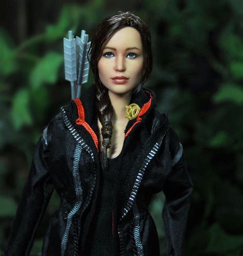 Ooak Jennifer Lawrence Hunger Games Katniss Everdeen Doll Repaint By Noel Cruz Jennifer