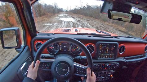 2020 Jeep Wrangler Unlimited Rubicon Ecodiesel Rainy Pov Test Drive