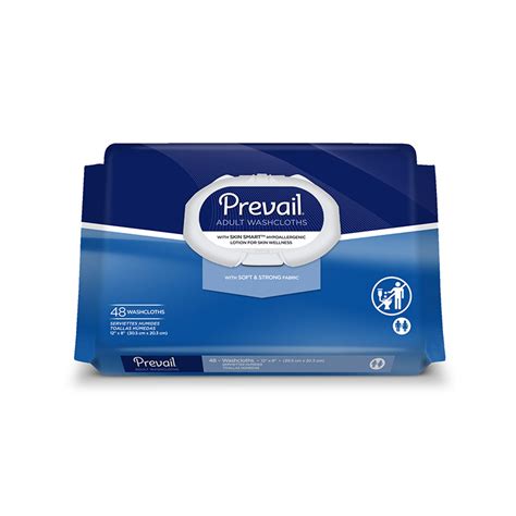 Prevail Soft Pack Disposable Washcloth 12 X 8 Inch Adw