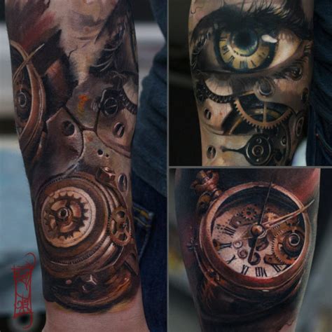 Tattoos por esther — listening to johnny cash at clockwork tattoo studio. Clock Tattoo | Best Tattoo Ideas Gallery