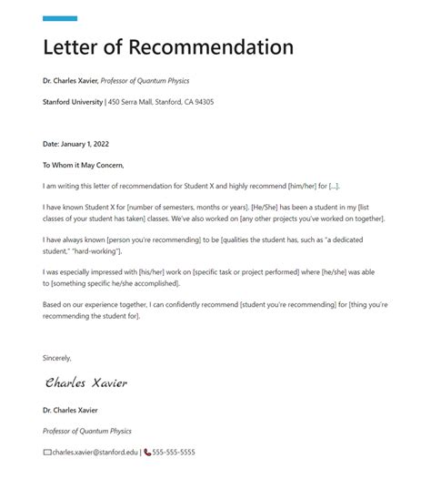 Letter Of Recommendation Lor What Is It And How To Write It Free