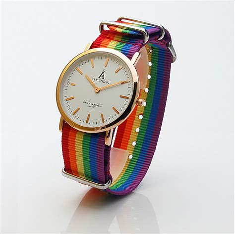 Lgbt Pride Rainbow Stainless Steel Wristwatch Queerks™ Lgbt Stainless Steel Wristwatch