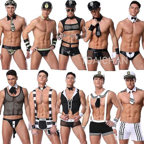 Sexy Mens Costume Cosplay Uniform Men Underwear Set Exotic Costumes For Valentines Day Sailor