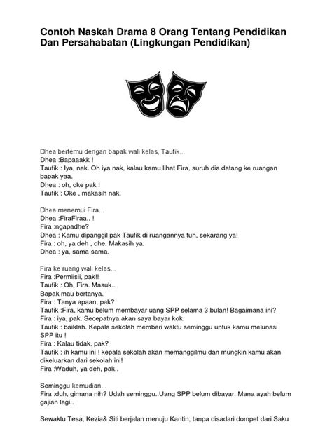 Teks Drama 8 Orang Tentang Persahabatan - Berbagai Teks Penting