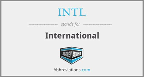 What Does Intl Stand For