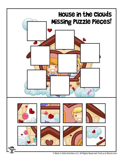Valentines Cut And Paste Puzzles Woo Jr Kids Activities Children