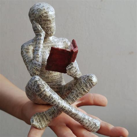Reading Woman Papier Mache Sculpture Collectible Item Ooak