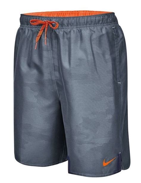 Nike Core Camocean 7 Inch Volley Swim Trunks Large Charcoal Swim Shorts