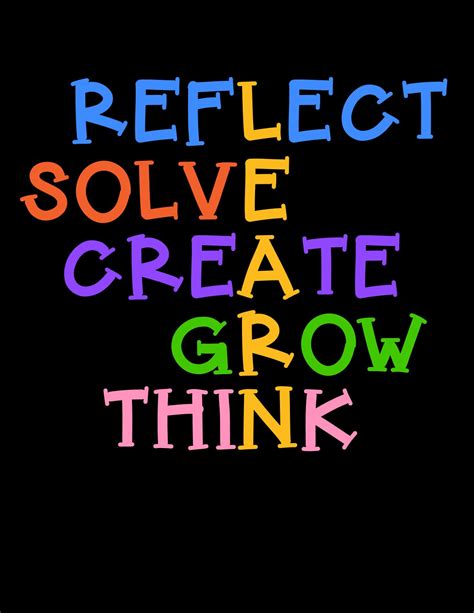 Reflect Solve Create Grow Think Learn Bulletin Board Etsy