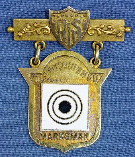 1916 Named 14k Gold Distinguished Marksman Medal 3rd Nj Ng Officer