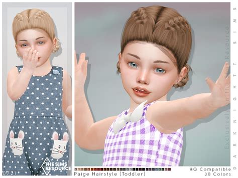 The Sims Resource Paige Hairstyle Toddler