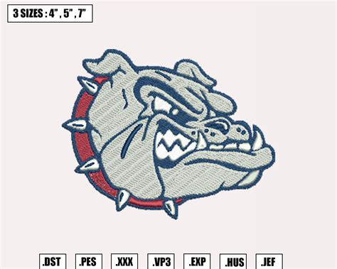 Gonzaga Bulldogs Embroidery Designs Ncaa Logo Embroidery Fi Inspire