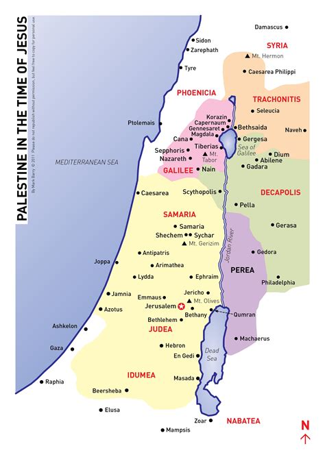 Bible Maps Palestine At The Time Of Jesus 33 Ad Bible