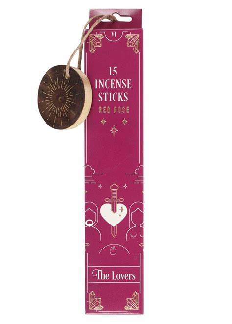 The Lovers Red Rose Tarot Incense Sticks Attitude Clothing