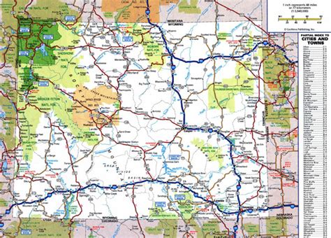 Large Detailed Roads And Highways Map Of Wyoming State