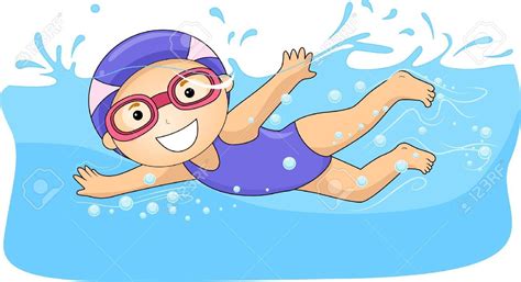 Swimming Stock Vector Illustration And Royalty Free Swimming Clipart Swimming Cartoon Art