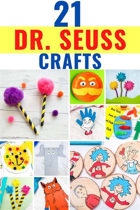 21 Awesome Dr Seuss Crafts For Dr Seuss Week Seuss Crafts Dr Seuss