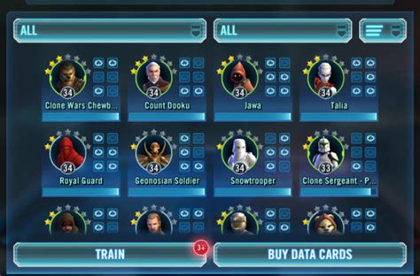 Star Wars Galaxy Of Heroes Roster Nerdologists