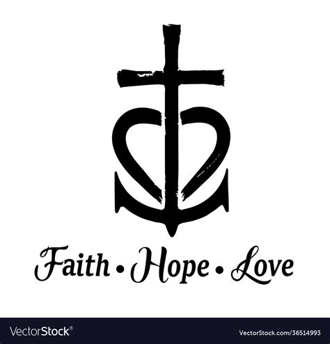 Faith Hope Love Royalty Free Vector Image Vectorstock
